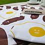 Silly Sausages Sensible Egg Tea Towel, thumbnail 2 of 2