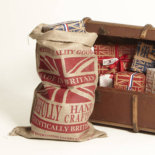 Red Union Jack Gift Sack By Sophia Victoria Joy | Notonthehighstreet.com