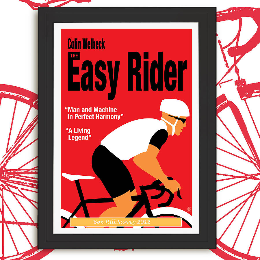 'The Easy Rider' Personalised Cycling Print, 1 of 6
