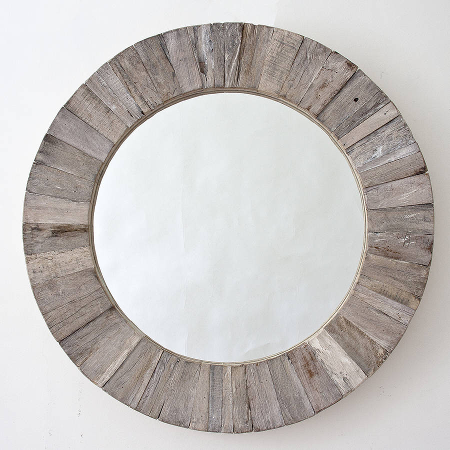 round wooden mirror by decorative mirrors online  notonthehighstreet.com