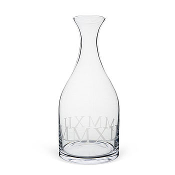 Extra Large Glass Carafe Engraved With MMXII, 2 of 6