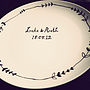 Personalised Hand Illustrated Wedding Plate, thumbnail 9 of 11