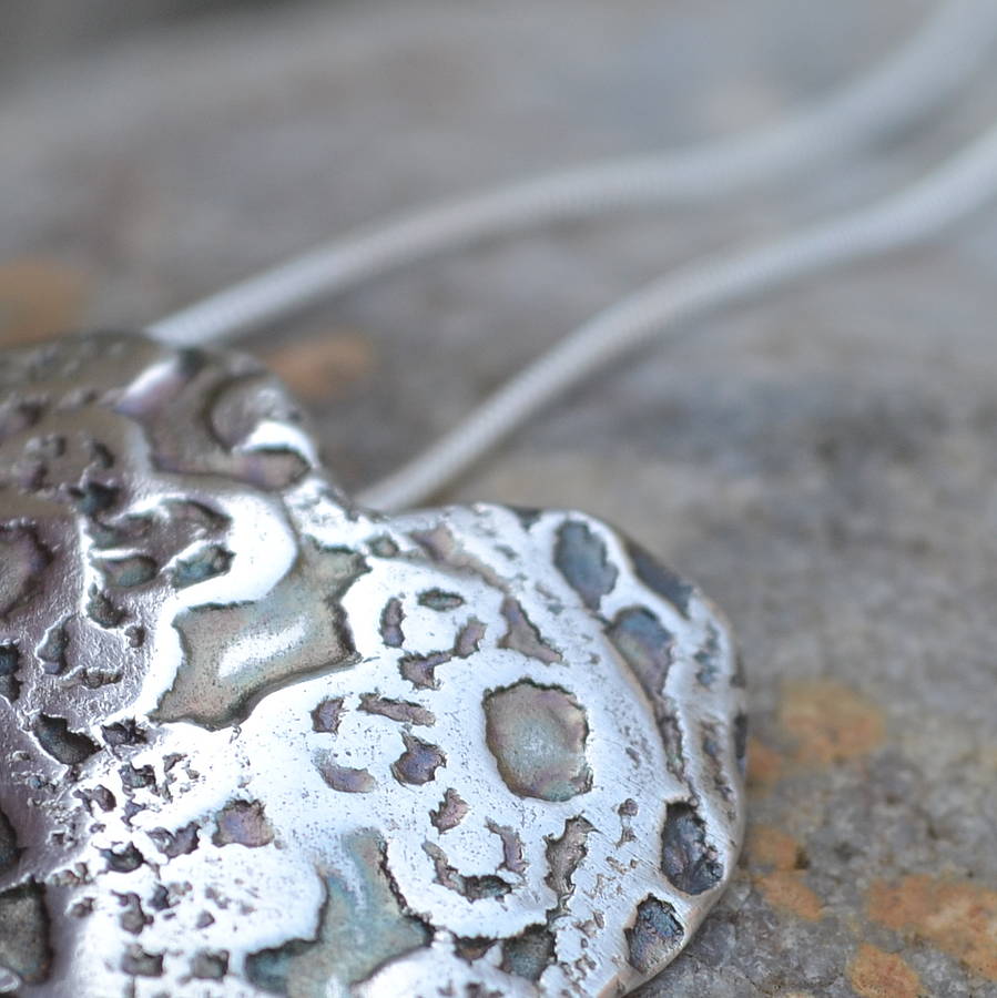 Handmade Silver Lace Heart Necklace By Muriel & Lily ...