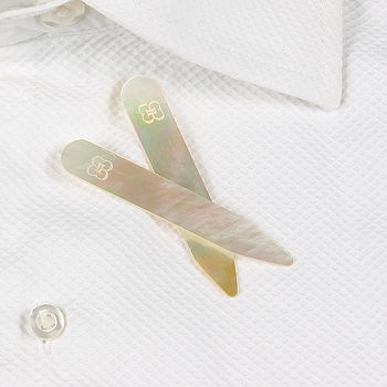 Mother Of Pearl 'Gorgeous' Collar Stiffeners, 2 of 4