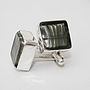 Murano Glass Square Silver Cufflinks, thumbnail 2 of 12