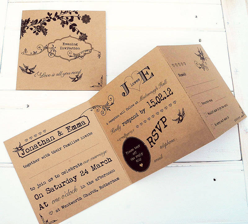 Rustic Wedding Invitations Rustic Wedding Invitation By Sweet Words Stationery