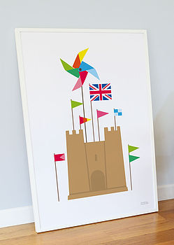 sand castle print by showler and showler | notonthehighstreet.com