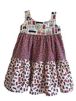 Girl's Handmade London Design Dress By Auntie Mims | notonthehighstreet.com