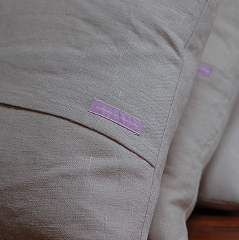 Handmade Linen And Liberty Print Cushion, 6 of 6