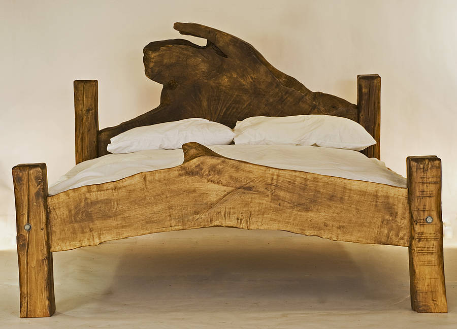 Rustic Handmade King Size Wooden Bed By, Rustic King Bedding