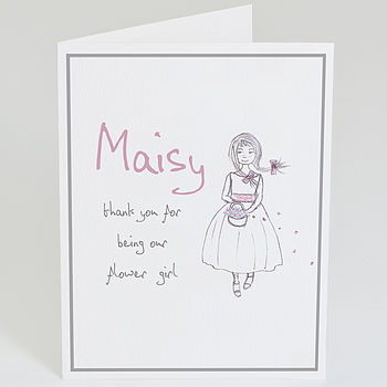 Personalised 'Thank You Flower Girl' Card, 2 of 3