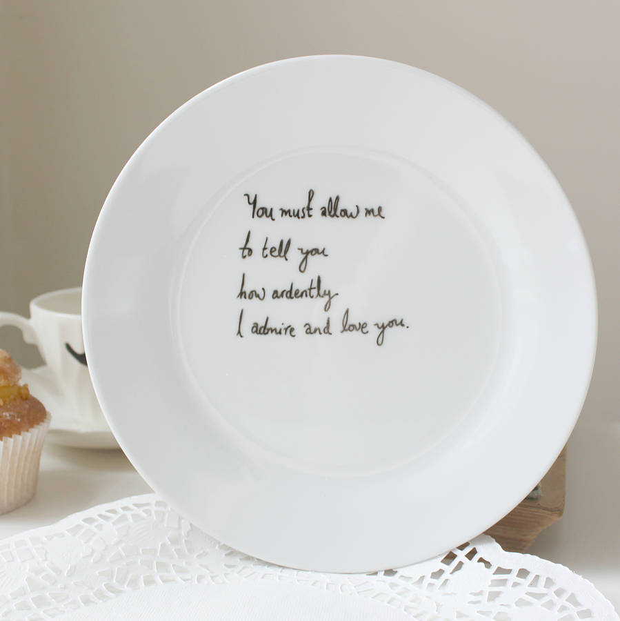 Personalised Hand Drawn Mr Darcy Plate, 1 of 7