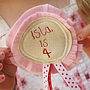 Birthday Fabric Rosette Badge Personalised, thumbnail 1 of 9