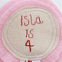 Birthday Fabric Rosette Badge Personalised, thumbnail 7 of 9
