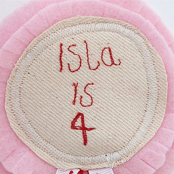Birthday Fabric Rosette Badge Personalised, 7 of 9