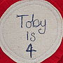 Birthday Fabric Rosette Badge Personalised, thumbnail 8 of 9