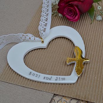 Personalised Hanging Wedding Heart, 3 of 8