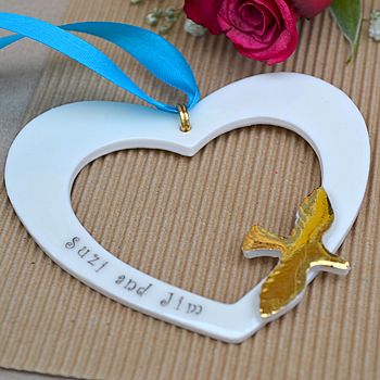 Personalised Hanging Wedding Heart, 4 of 8
