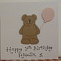 Personalised First Birthday Teddy Card, thumbnail 1 of 4