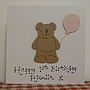 Personalised First Birthday Teddy Card, thumbnail 3 of 4
