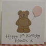 Personalised First Birthday Teddy Card, thumbnail 4 of 4