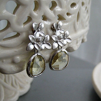 Cherry Blossom Glass Droplet Earrings By EVY Designs ...