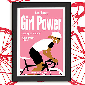 Personalised Girl Power Cycling Print, 2 of 5