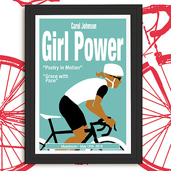 Personalised Girl Power Cycling Print, 3 of 5
