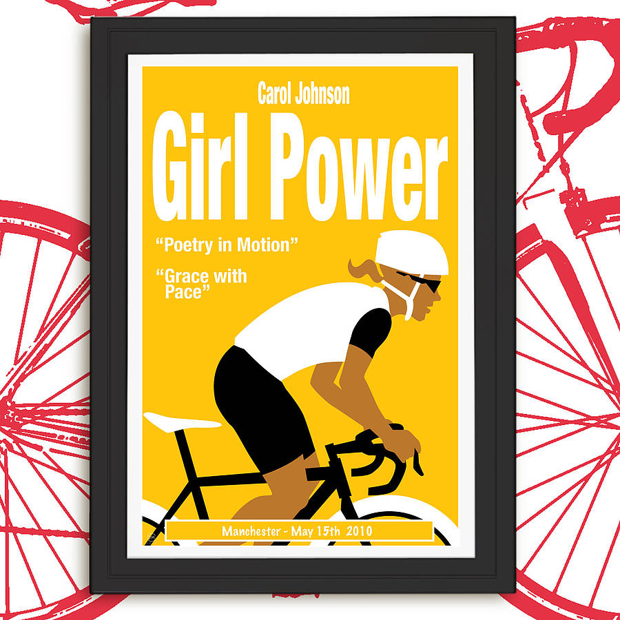 Personalised Girl Power Cycling Print, 1 of 5