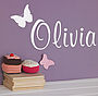 Personalised Name Butterfly Wall Sticker, thumbnail 1 of 4