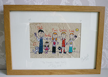 Personalised Family Embroidery Picture, 9 of 12