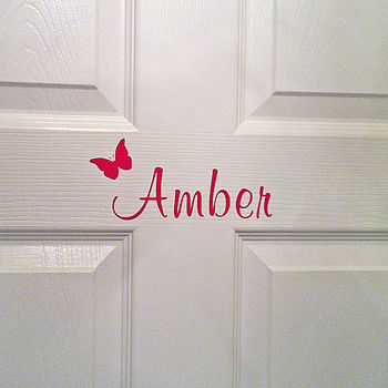Personalised Name Butterfly Wall Sticker, 3 of 4