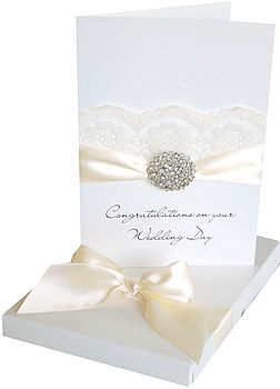 Opulence Diamante Personalised Wedding Card, 3 of 5