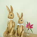 wooden rabbit by cooper rowe vintage living | notonthehighstreet.com