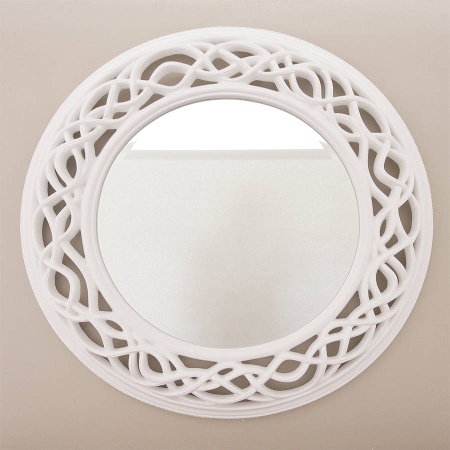 sale was £276 now £175 cream twisted round mirror by ...