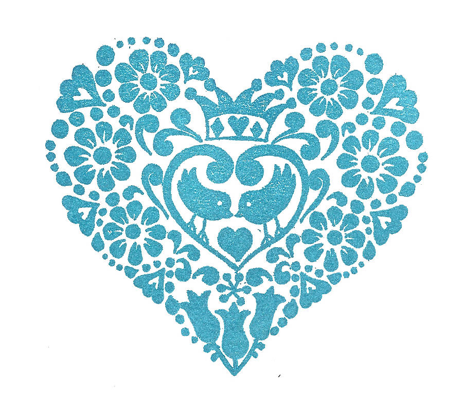 Birds In Heart Shape Embroidery Birds In Heart Shape Embroidery
