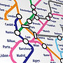 Subway Tube Metro World Map Art Print, thumbnail 3 of 3