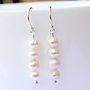 Stacked Freshwater Pearl Earrings, thumbnail 9 of 10