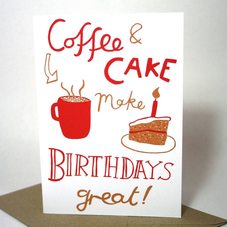 Coffee Themed Birthday Invitations 