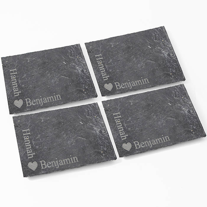 Personalised Slate Coasters And Placemats By British and Bespoke