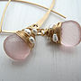 Rose Quartz Woven Pearl Earrings, thumbnail 2 of 5