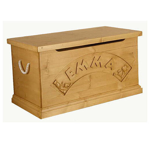 Solid Pine Personalised Toy Box, 1 of 3