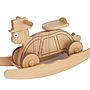 Wooden Rocking And Ride On Turtle Toy, thumbnail 2 of 4