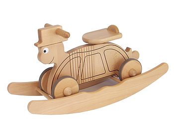 Wooden Rocking And Ride On Turtle Toy, 2 of 4