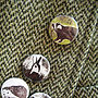 Set Of Four Button Badges - Wood & Grassland, thumbnail 1 of 4