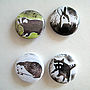 Set Of Four Button Badges - Wood & Grassland, thumbnail 2 of 4