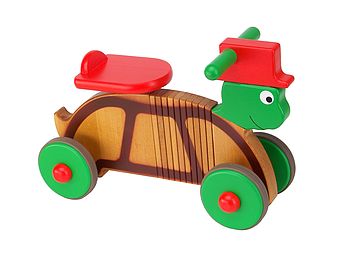 Wooden Rocking And Ride On Turtle Toy, 3 of 4