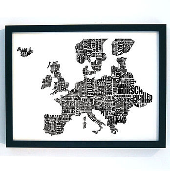 Europe Gastronomy Map Print, 3 of 5