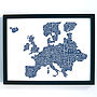 Europe Gastronomy Map Print, thumbnail 5 of 5