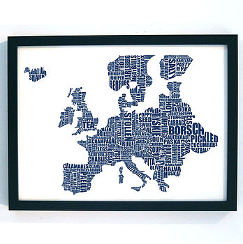 Europe Gastronomy Map Print, 5 of 5